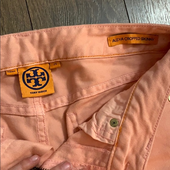 Tory Burch Pink Alexa Cropped Skinny Jeans - Picture 3 of 4